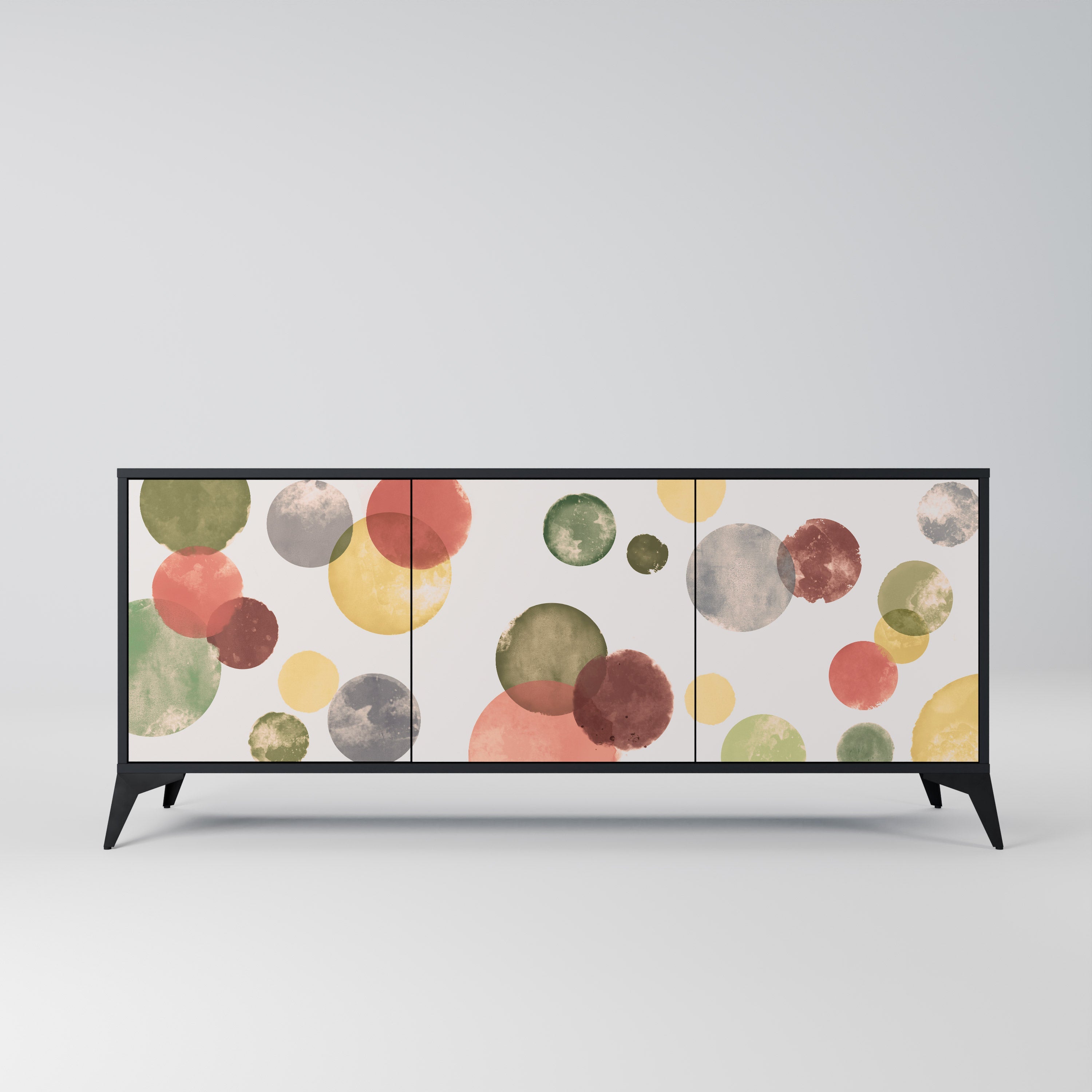 FLEETING HAPPINESS 3-türiges Sideboard in Schwarz