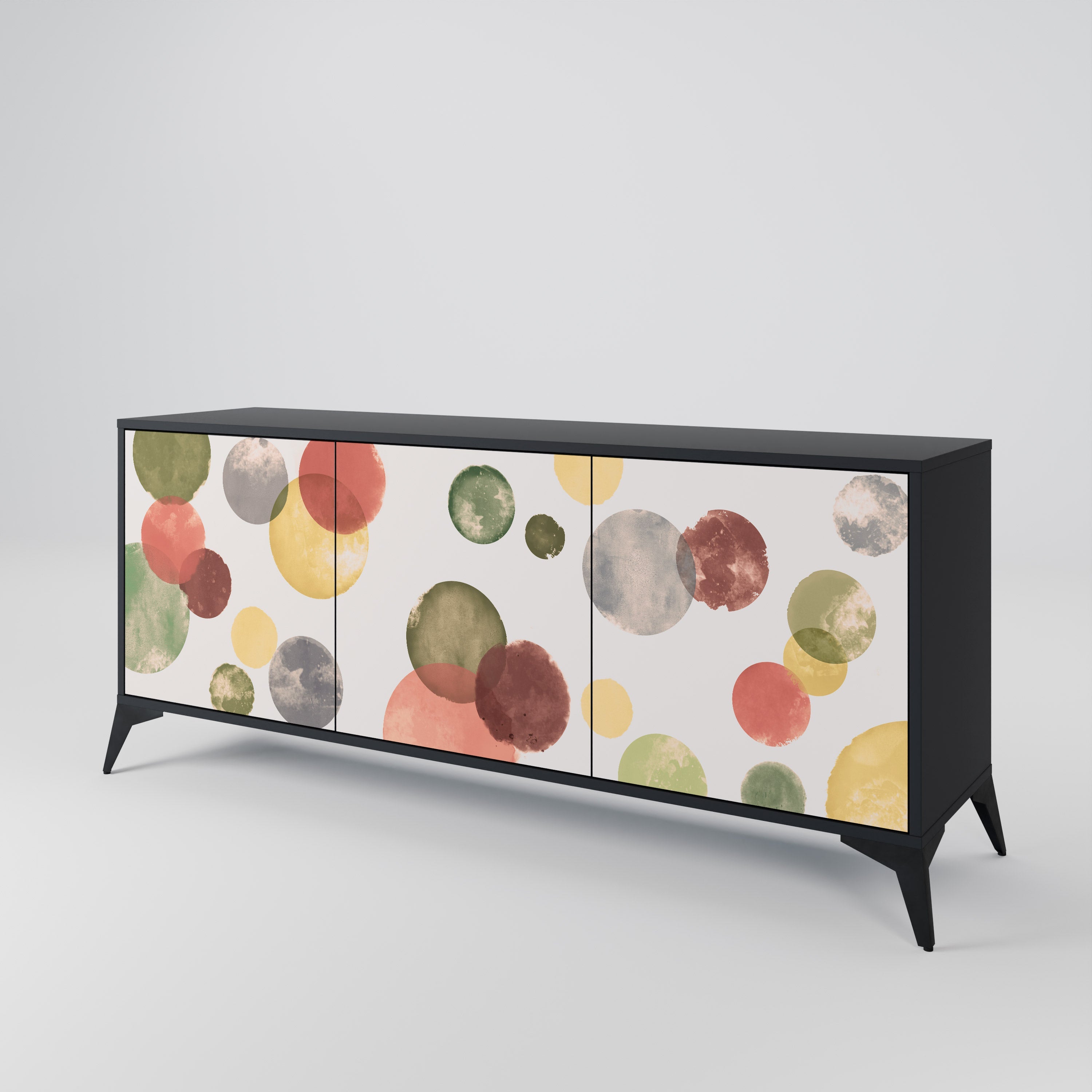 FLEETING HAPPINESS 3-türiges Sideboard in Schwarz