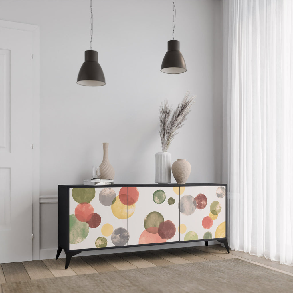 FLEETING HAPPINESS 3-türiges Sideboard in Schwarz