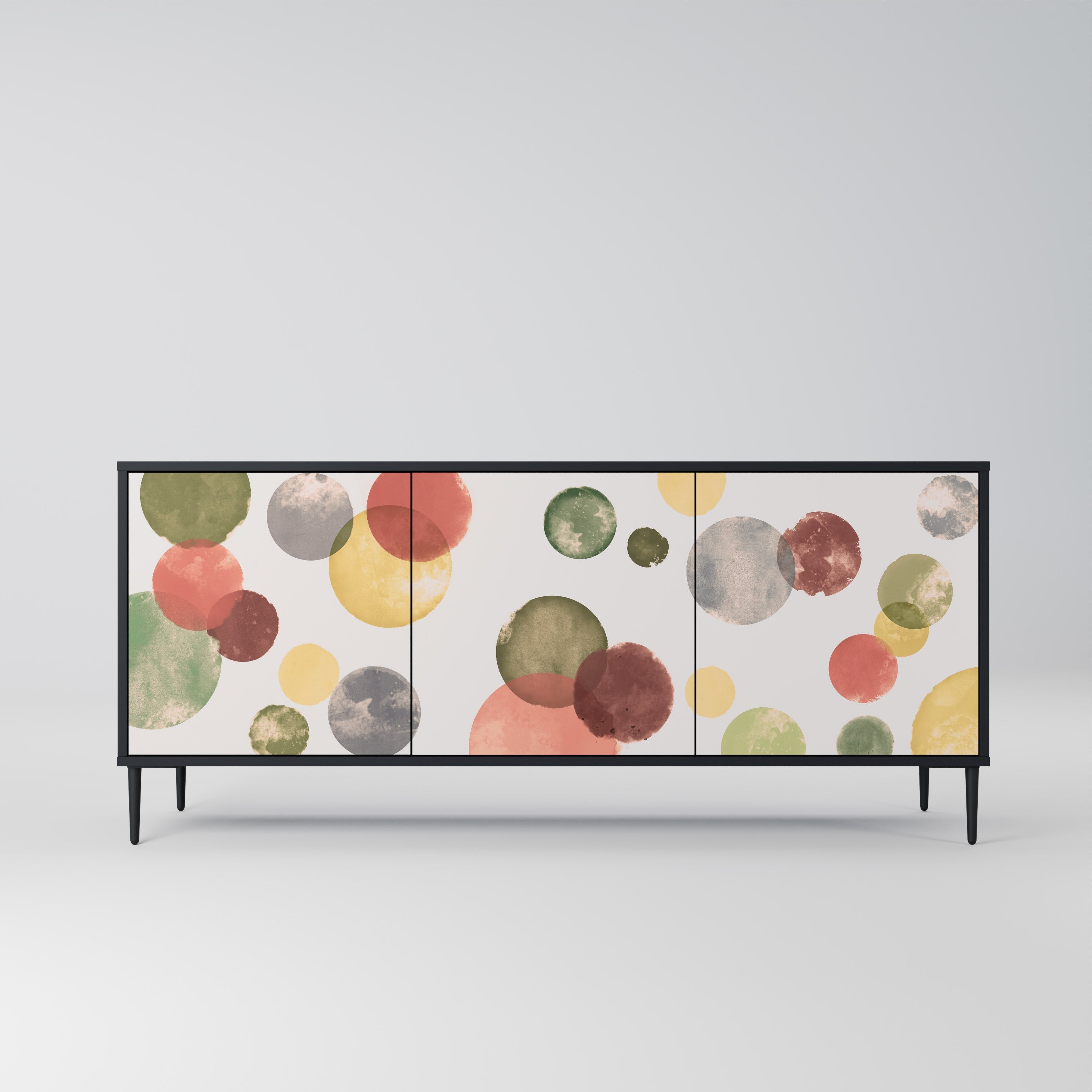 FLEETING HAPPINESS 3-türiges Sideboard in Schwarz