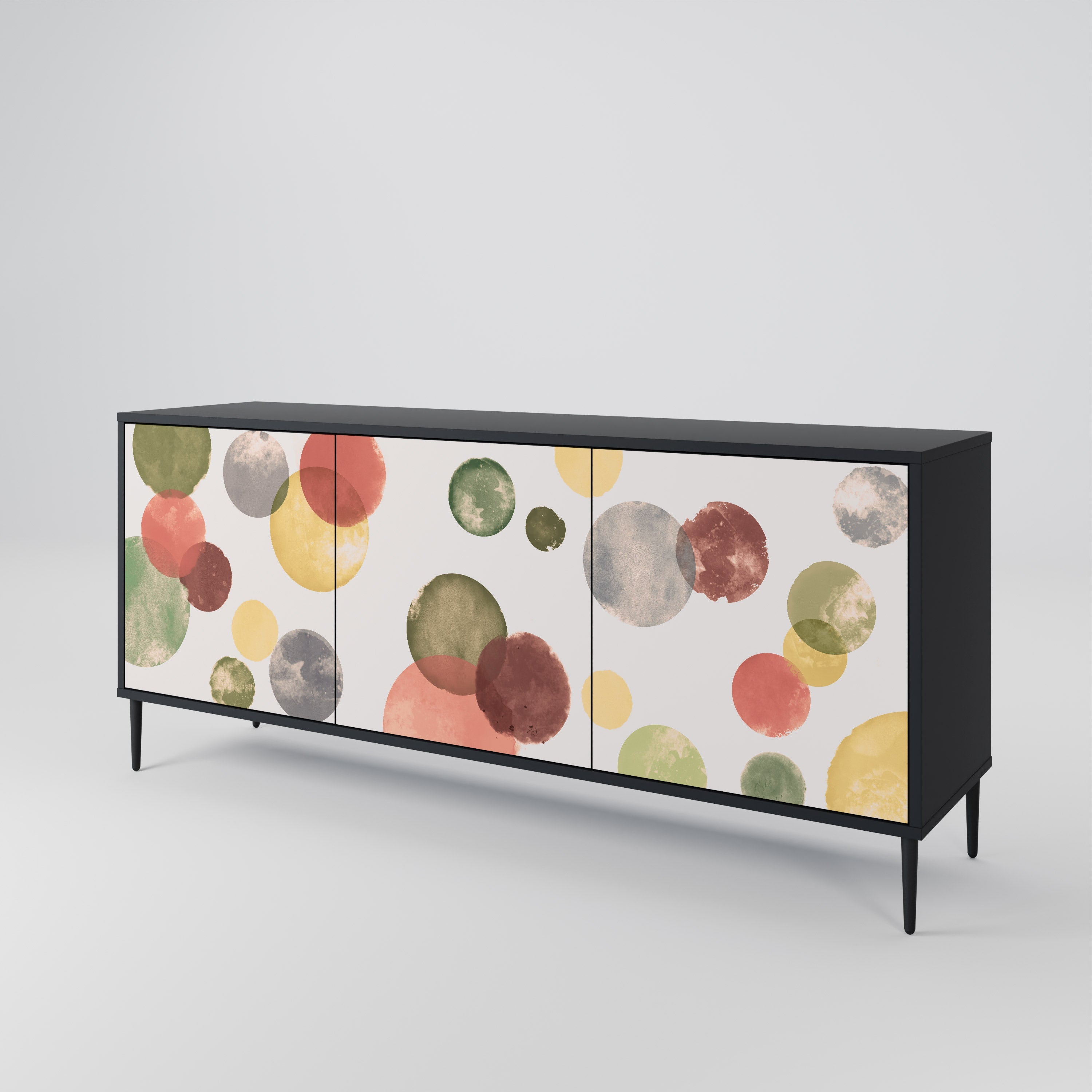 FLEETING HAPPINESS 3-türiges Sideboard in Schwarz