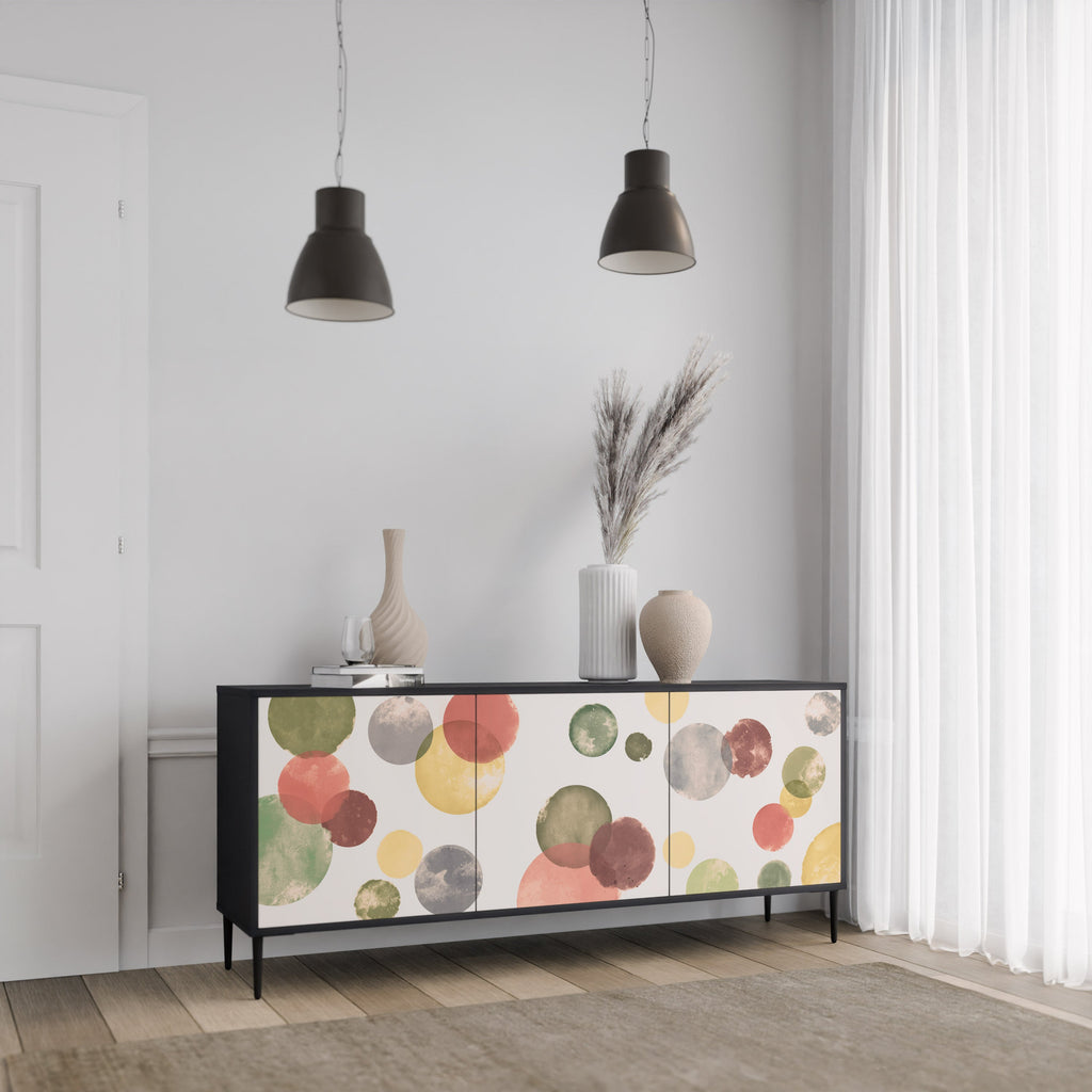 FLEETING HAPPINESS 3-türiges Sideboard in Schwarz