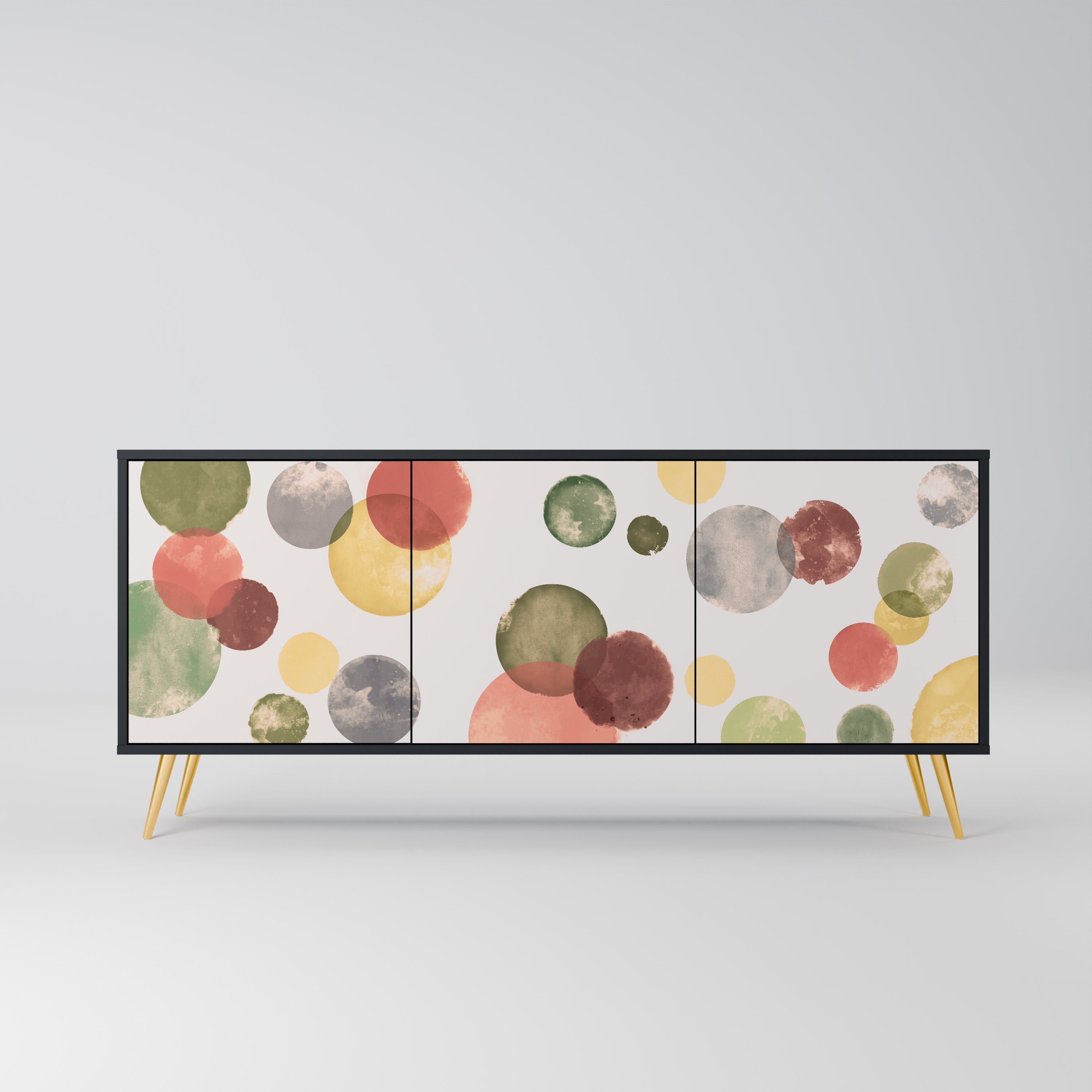 FLEETING HAPPINESS 3-türiges Sideboard in Schwarz