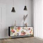 FLEETING HAPPINESS Sideboard mit 3 Türen in Schwarz