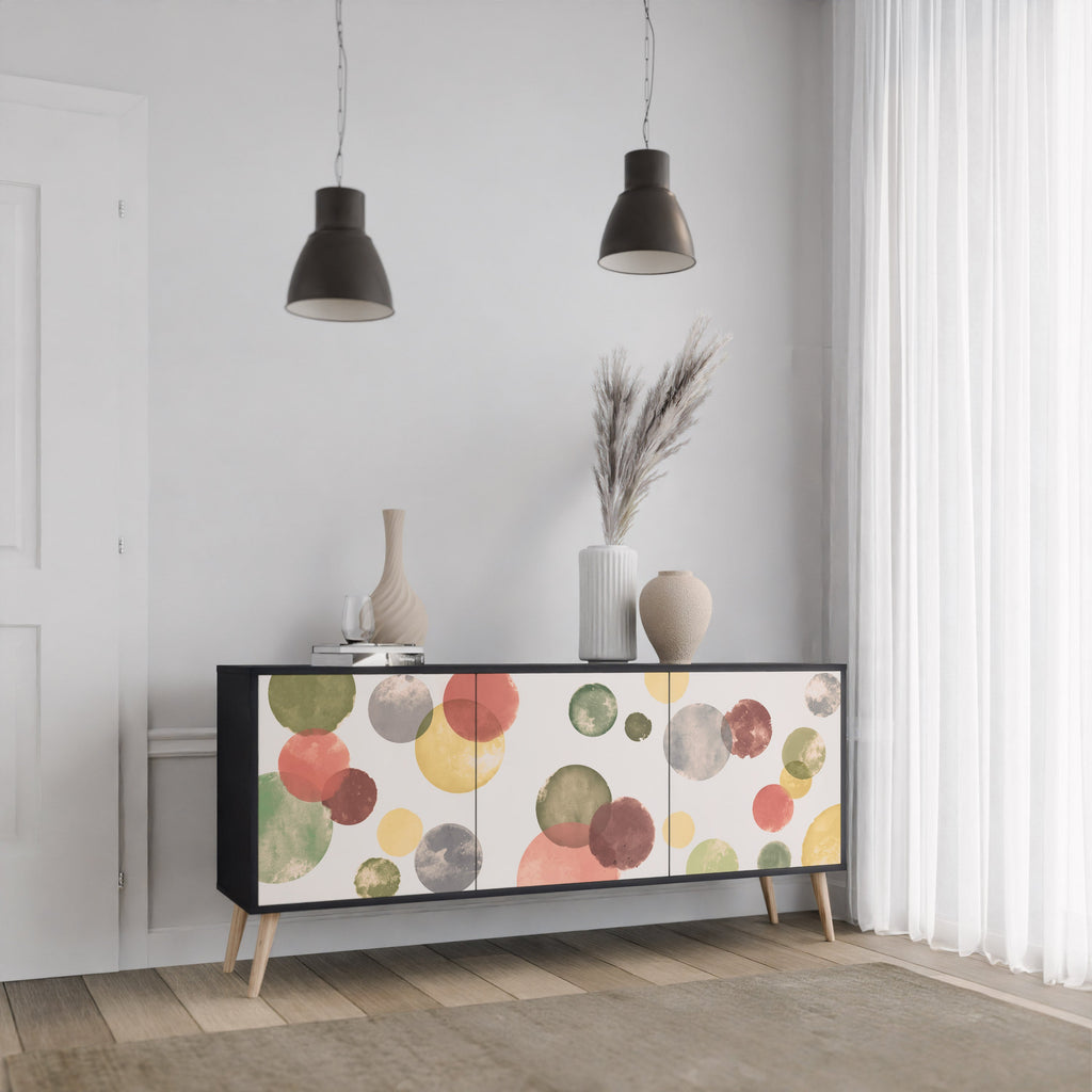 FLEETING HAPPINESS 3-türiges Sideboard in Schwarz