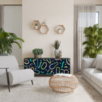 CONTRAST DANCE Sideboard mit 3 Türen in Schwarz