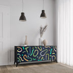 CONTRAST DANCE Sideboard mit 3 Türen in Schwarz