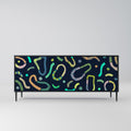 CONTRAST DANCE Sideboard mit 3 Türen in Schwarz