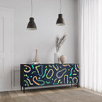CONTRAST DANCE Sideboard mit 3 Türen in Schwarz