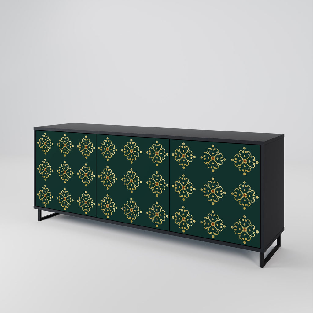 ROYAL MEDALLION Sideboard mit 3 Türen in Schwarz