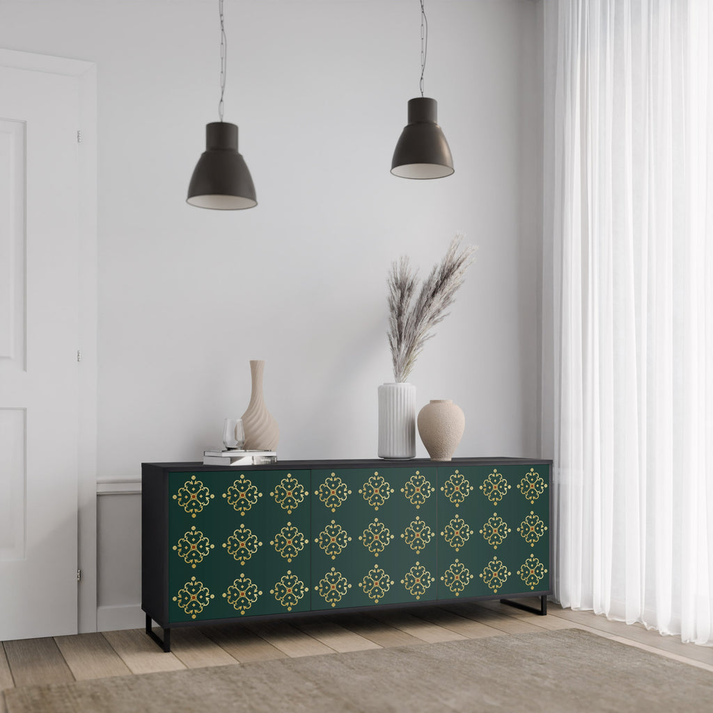 ROYAL MEDALLION Sideboard mit 3 Türen in Schwarz