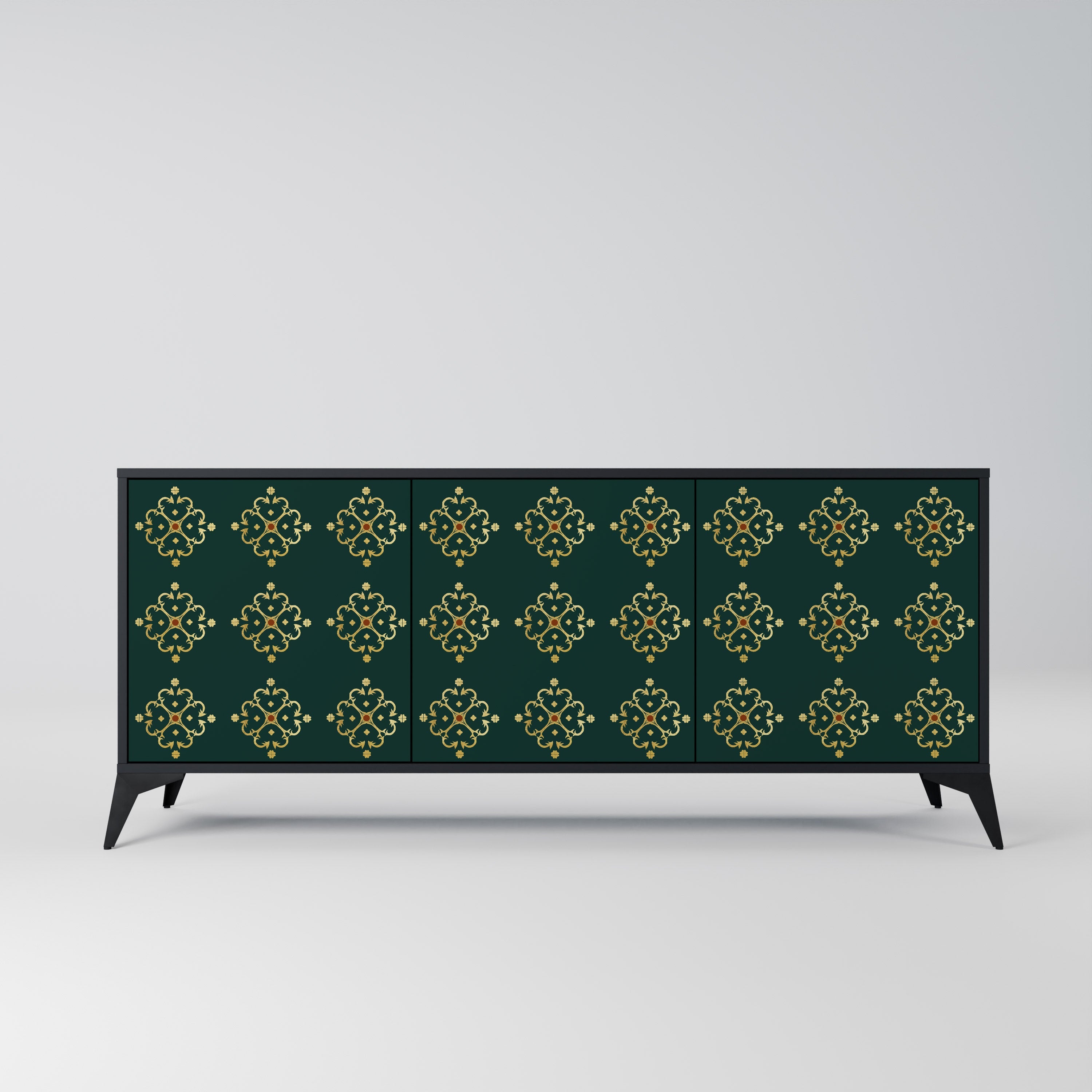 ROYAL MEDALLION Sideboard mit 3 Türen in Schwarz