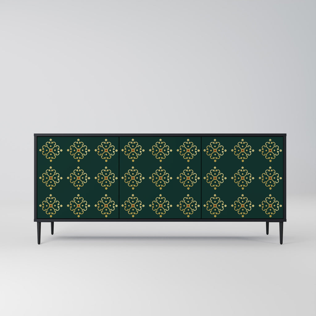 ROYAL MEDALLION Sideboard mit 3 Türen in Schwarz