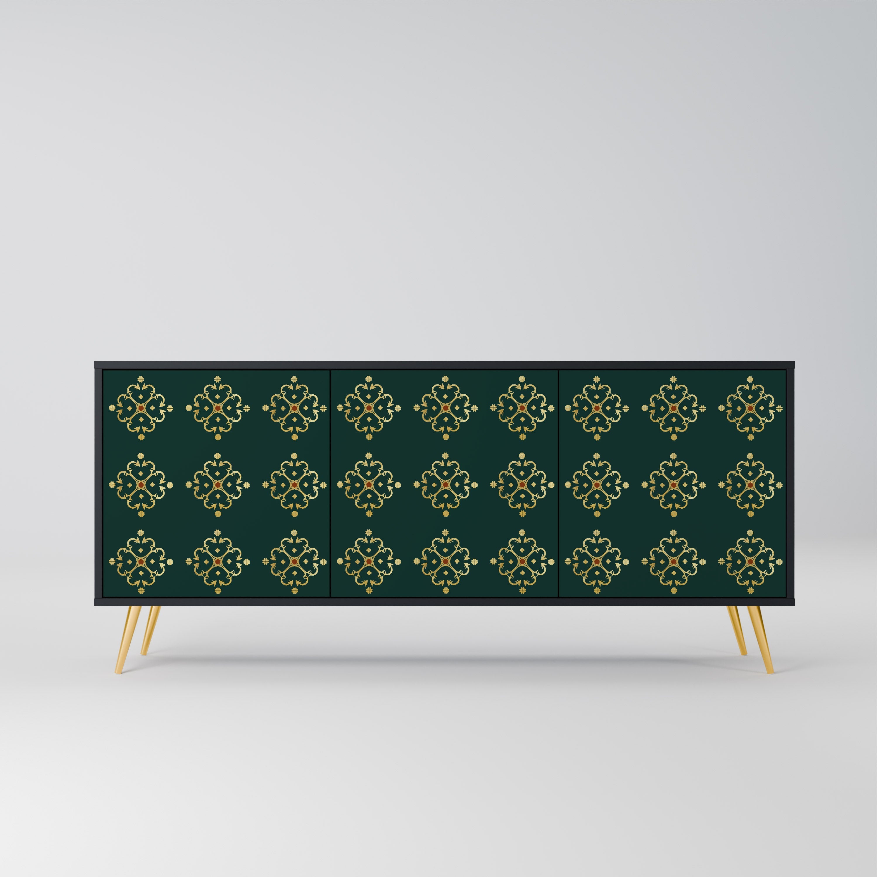 ROYAL MEDALLION Sideboard mit 3 Türen in Schwarz