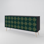 ROYAL MEDALLION Sideboard mit 3 Türen in Schwarz
