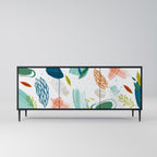 BOTANICAL HURRICANE Sideboard mit 3 Türen in Schwarz