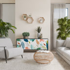 BOTANICAL HURRICANE Sideboard mit 3 Türen in Schwarz