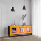 TEARS IN HEAVEN Sideboard mit 3 Türen in Schwarz