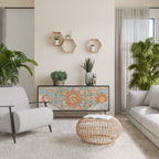 MYSTICAL STRUCTURE Sideboard mit 3 Türen in Schwarz