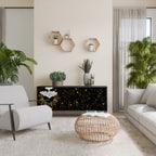 STELLAR CONSTELLATIONS Sideboard mit 3 Türen in Schwarz