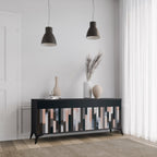 COLLAGE OF RECTANGLES Sideboard mit 3 Türen in Schwarz