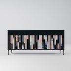 COLLAGE OF RECTANGLES Sideboard mit 3 Türen in Schwarz