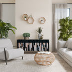 COLLAGE OF RECTANGLES Sideboard mit 3 Türen in Schwarz