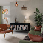 COLLAGE OF RECTANGLES Sideboard mit 3 Türen in Schwarz