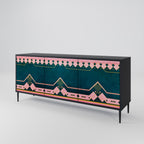 ROYAL COMPOSITION Sideboard mit 3 Türen in Schwarz