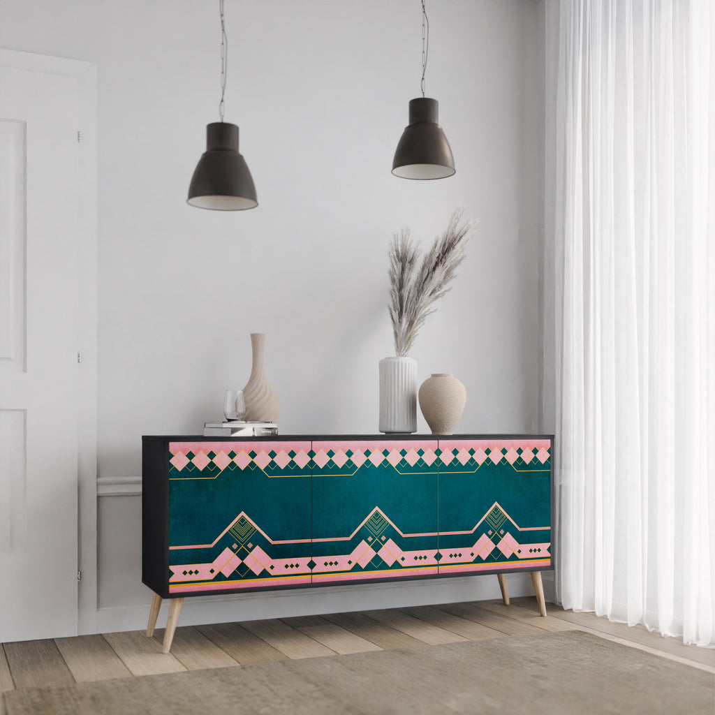 ROYAL COMPOSITION 3-türiges Sideboard in Schwarz