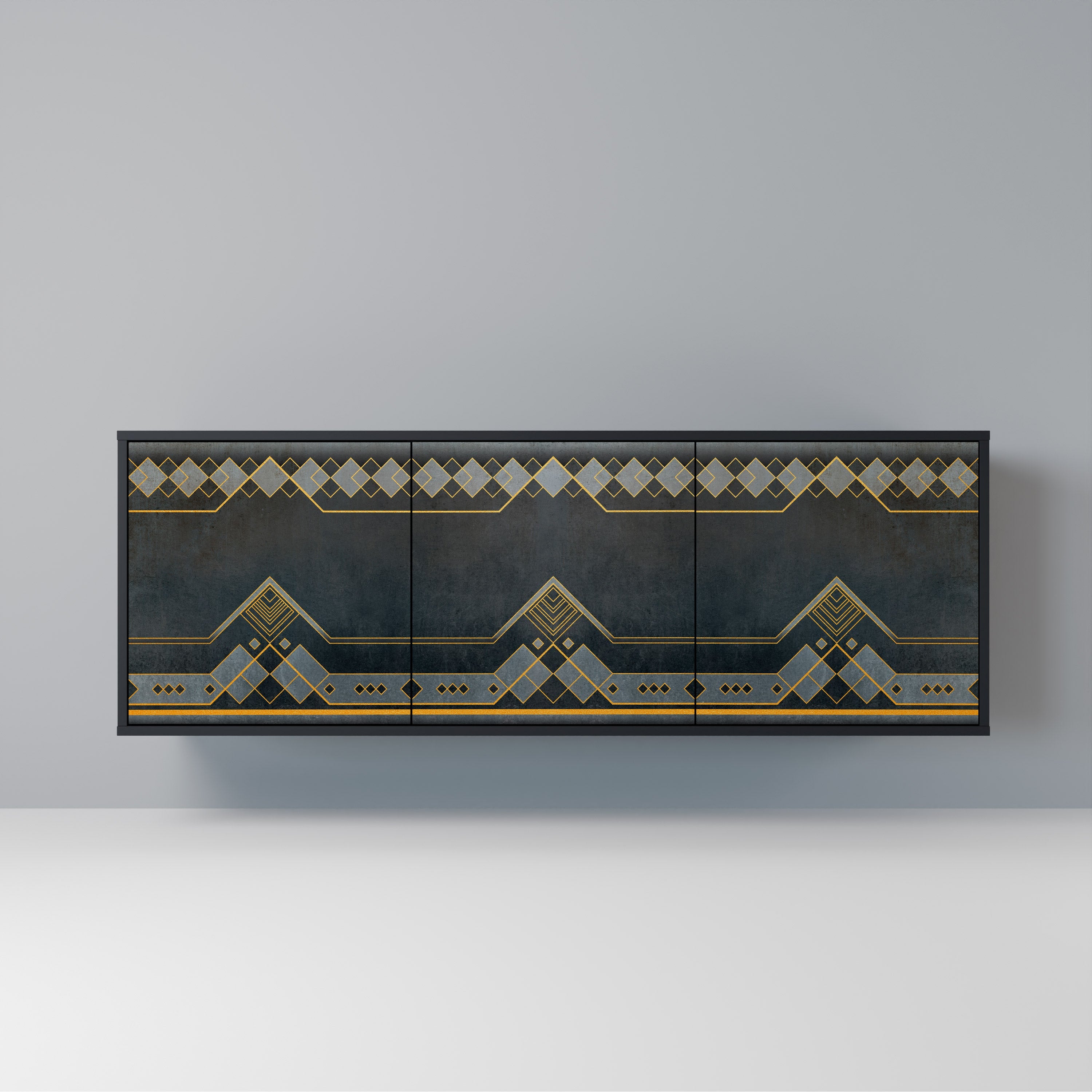 ROYAL ORDINARINESS 3-türiges Sideboard in Schwarz