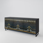 ROYAL ORDINARINESS Sideboard mit 3 Türen in Schwarz