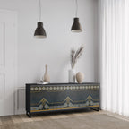 ROYAL ORDINARINESS Sideboard mit 3 Türen in Schwarz