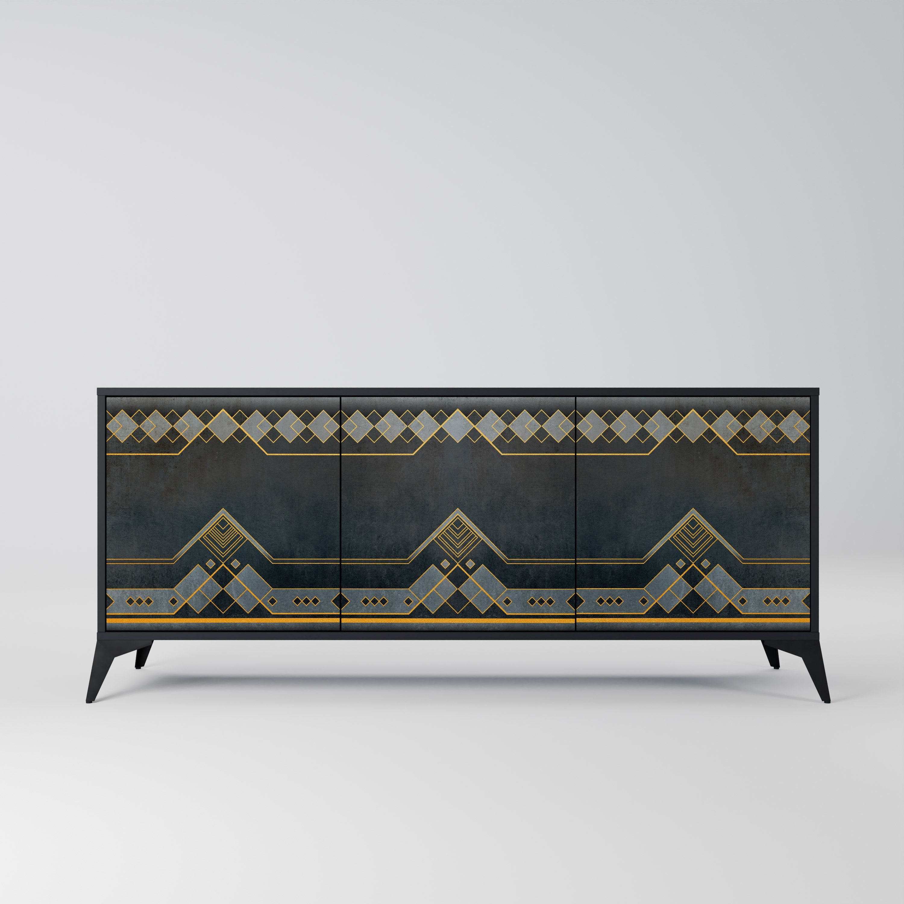 ROYAL ORDINARINESS 3-türiges Sideboard in Schwarz
