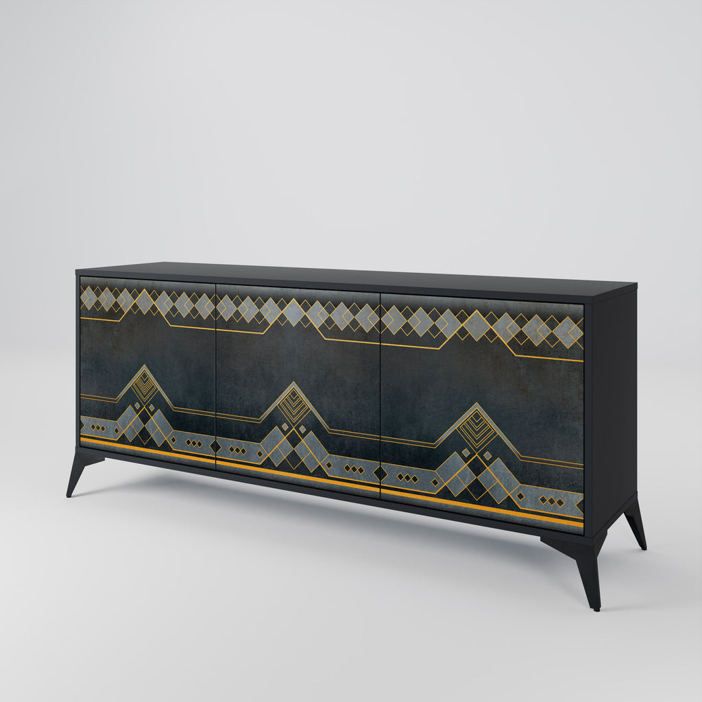 ROYAL ORDINARINESS 3-türiges Sideboard in Schwarz