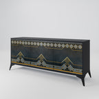ROYAL ORDINARINESS Sideboard mit 3 Türen in Schwarz