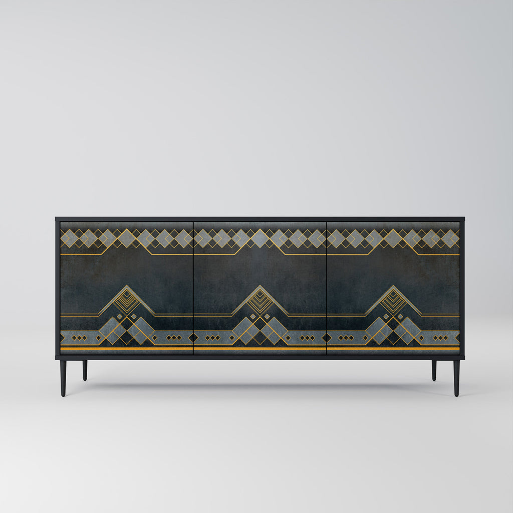 ROYAL ORDINARINESS 3-türiges Sideboard in Schwarz