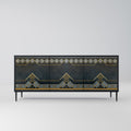 ROYAL ORDINARINESS Sideboard mit 3 Türen in Schwarz