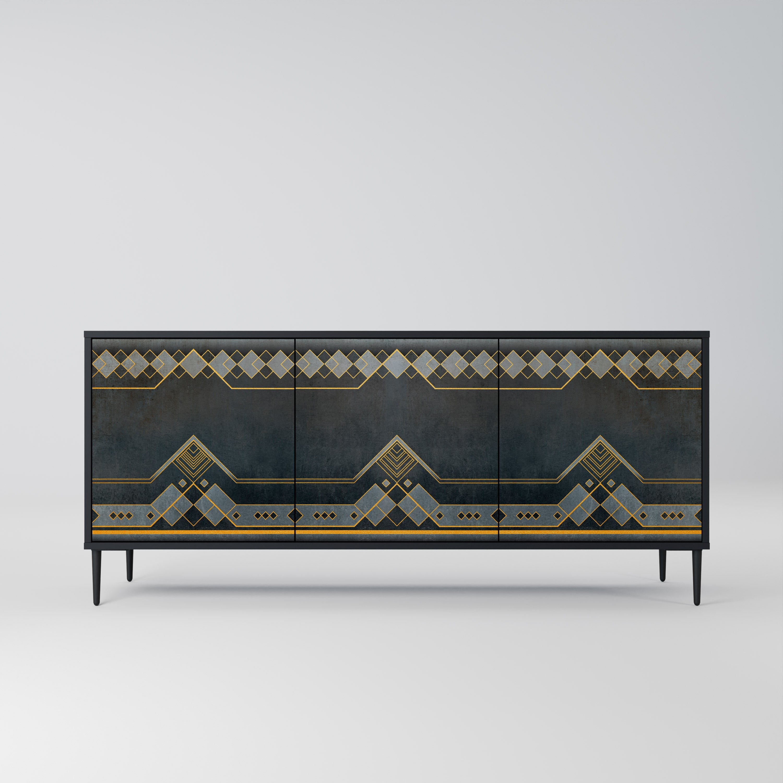 ROYAL ORDINARINESS 3-türiges Sideboard in Schwarz