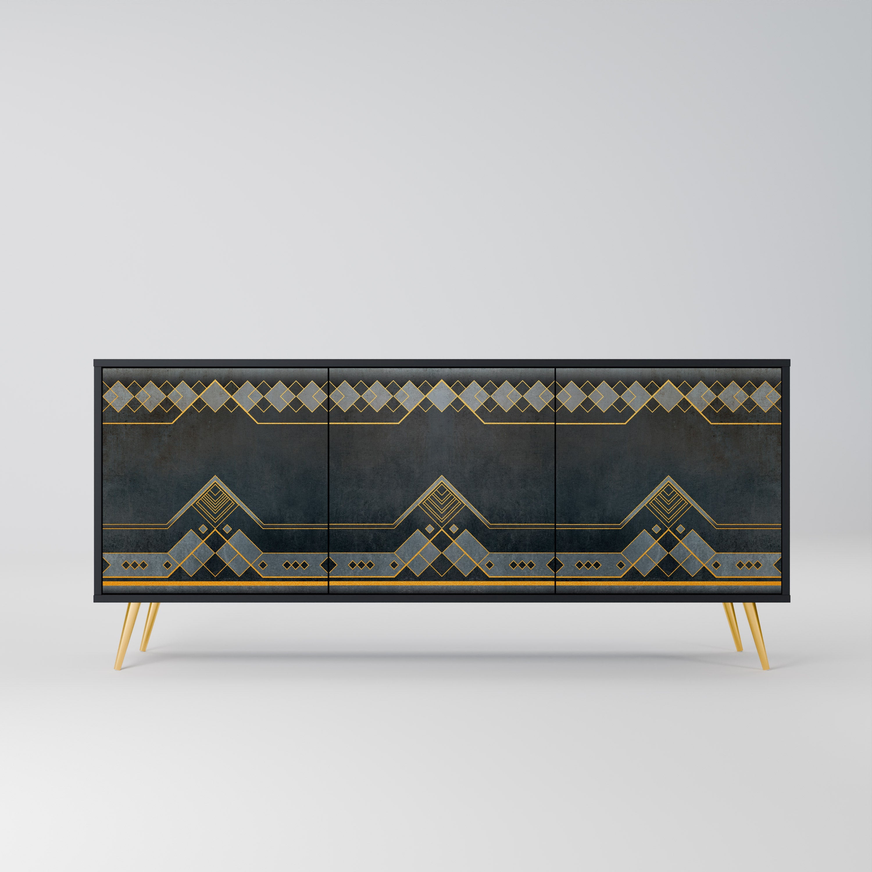 ROYAL ORDINARINESS 3-türiges Sideboard in Schwarz