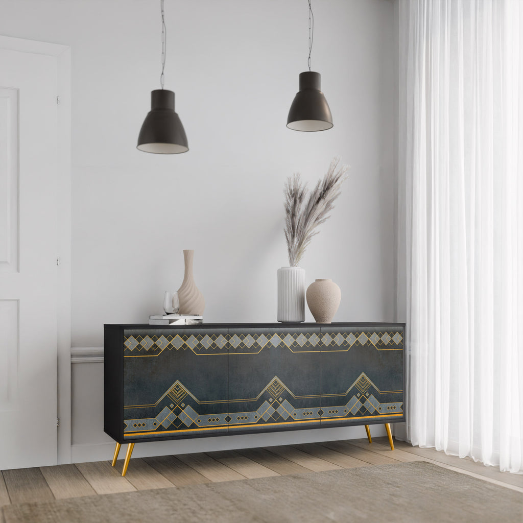 ROYAL ORDINARINESS 3-türiges Sideboard in Schwarz