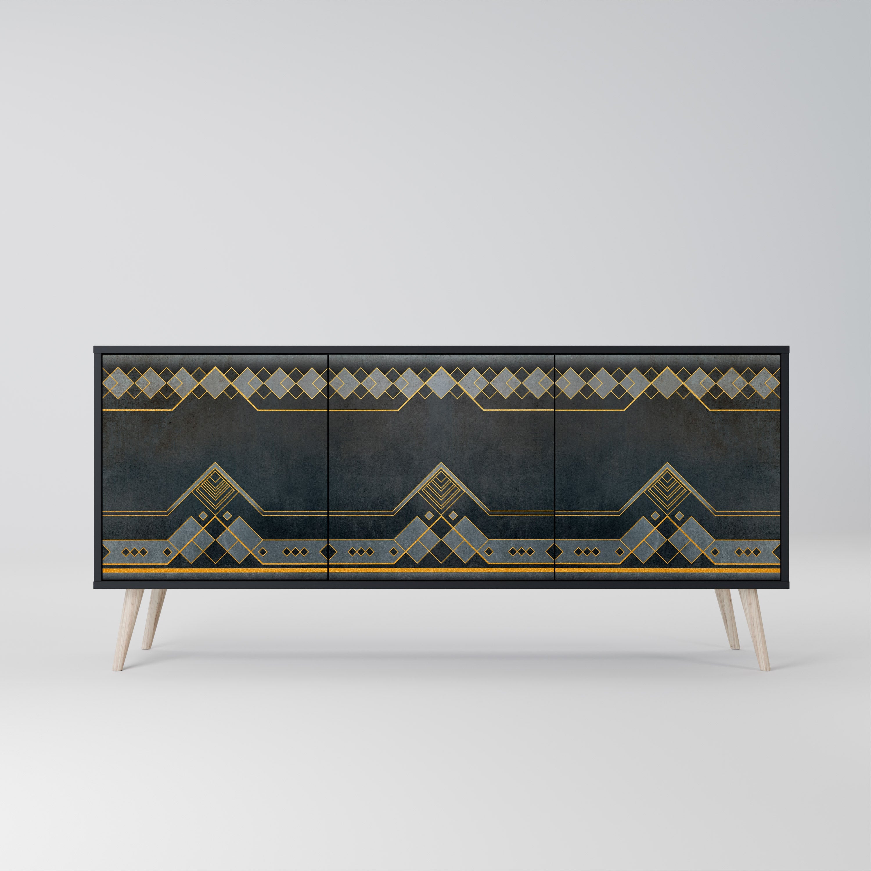 ROYAL ORDINARINESS 3-türiges Sideboard in Schwarz