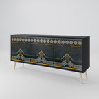 ROYAL ORDINARINESS Sideboard mit 3 Türen in Schwarz