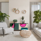 GEOMETRIC RHAPSODY Sideboard mit 3 Türen in Schwarz