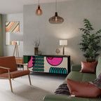 GEOMETRIC RHAPSODY Sideboard mit 3 Türen in Schwarz