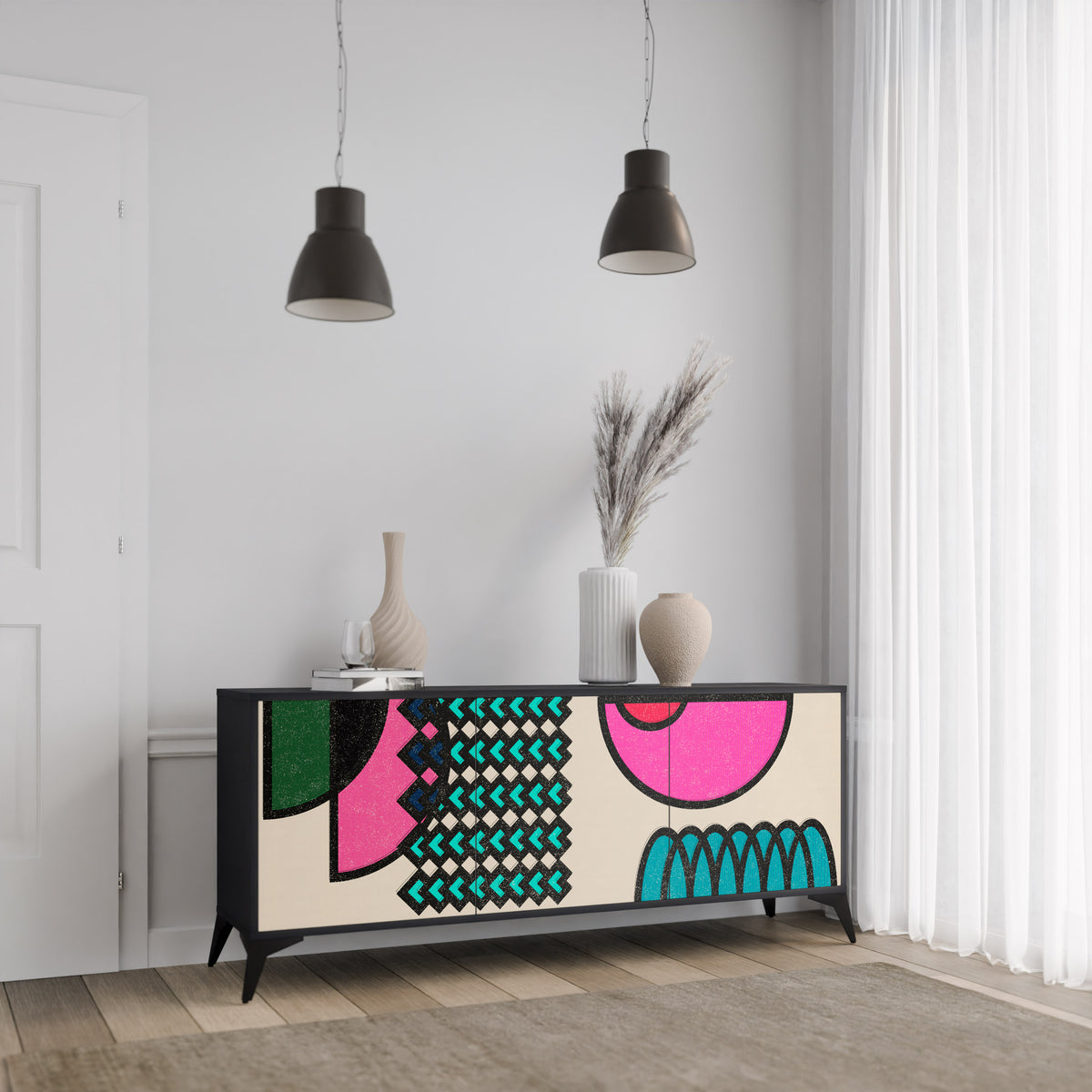 GEOMETRIC RHAPSODY 3-türiges Sideboard