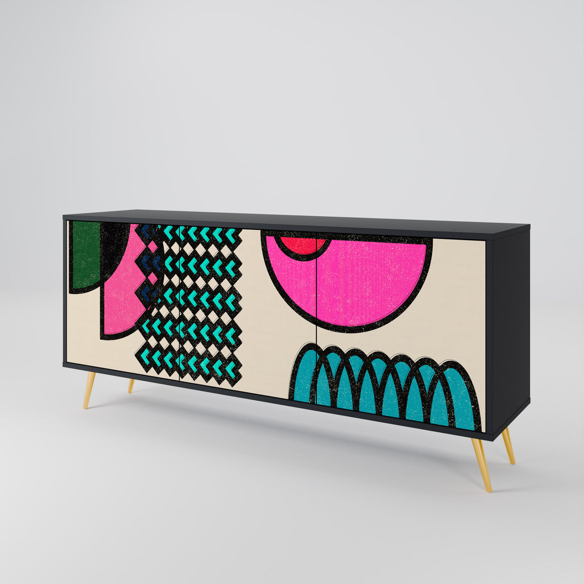 GEOMETRIC RHAPSODY 3-türiges Sideboard