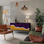 INDEPENDENT BORDER Sideboard mit 3 Türen in Schwarz