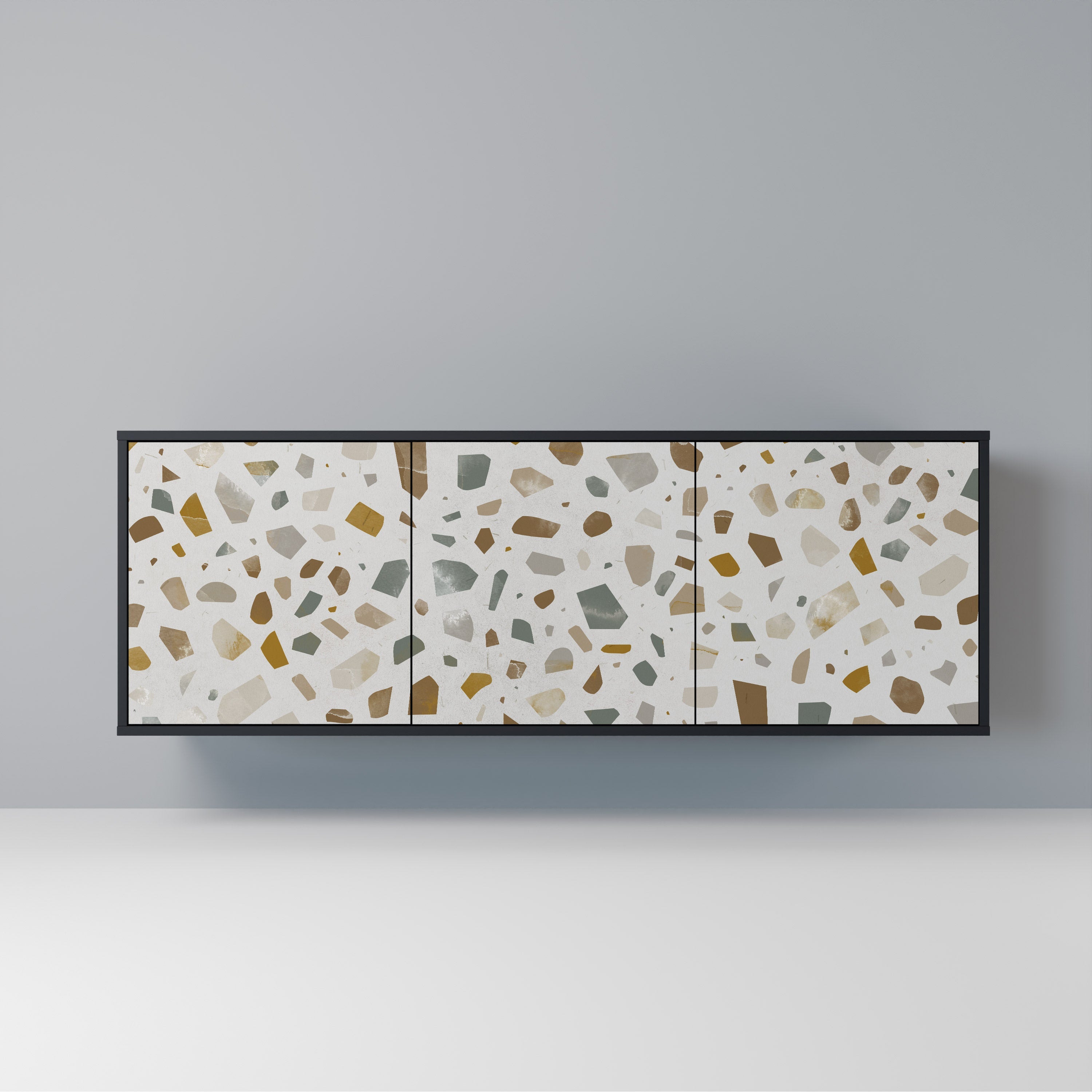 PIECES OF TOMORROW 3-türiges Sideboard in Schwarz