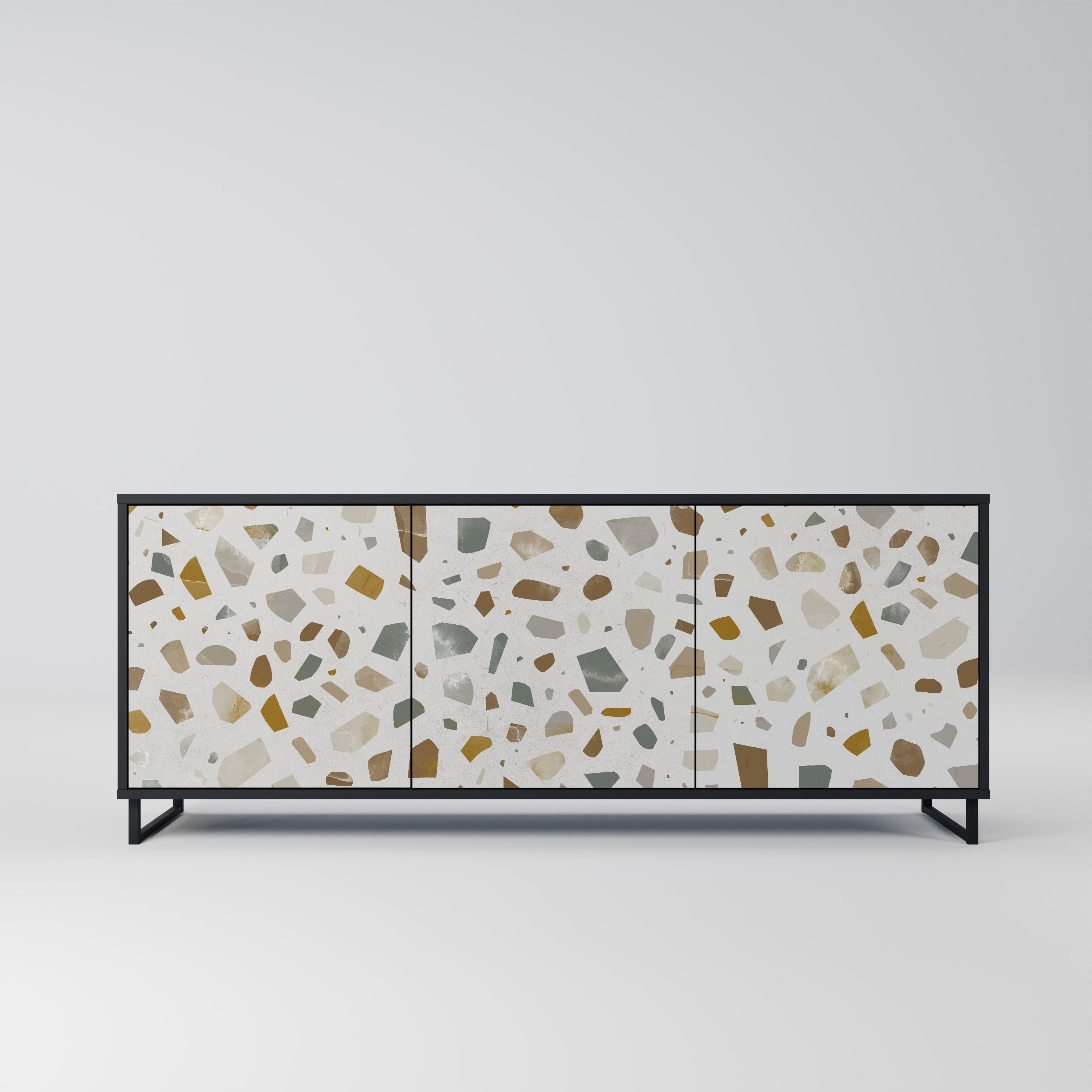PIECES OF TOMORROW 3-türiges Sideboard in Schwarz